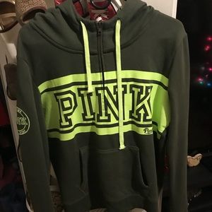 VS pink quarter zip hoodie